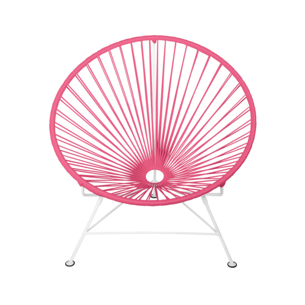 Condesa Chair, Pink Cord / White Base