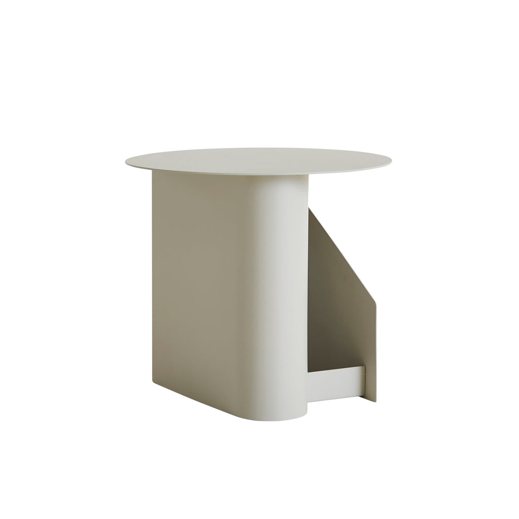 Sentrum Side Table, Warm Grey painted metal