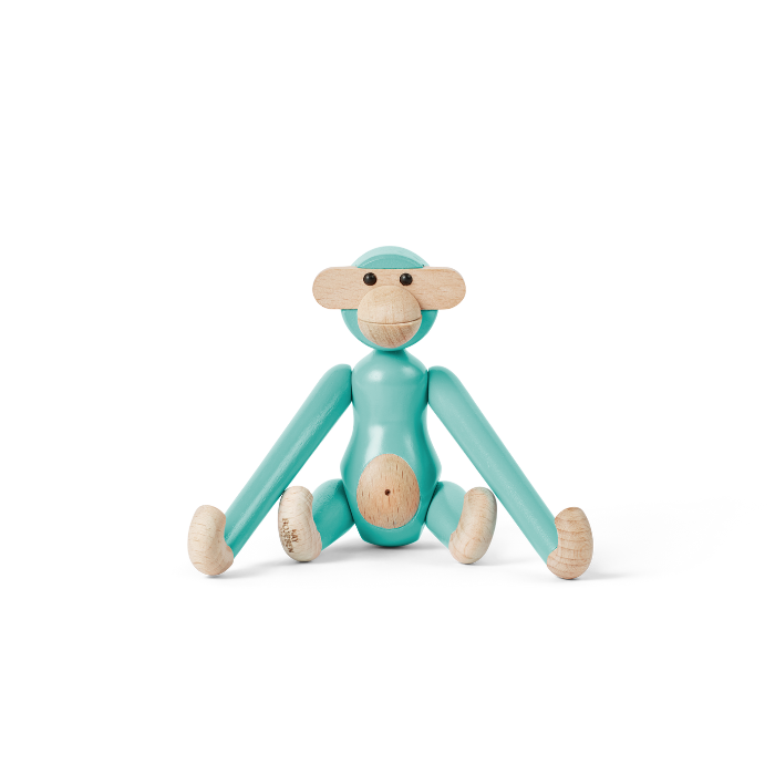 Wood monkey Mini, turquoise