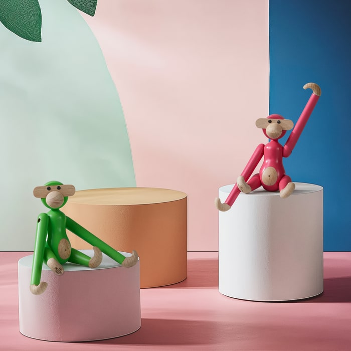 Wood Monkey Mini, Pink
