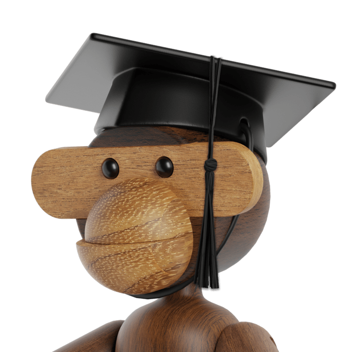 Graduation Hat for Wood Monkey