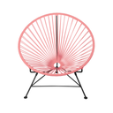 Condesa Chair, Coral Pink Cord / Black Frame