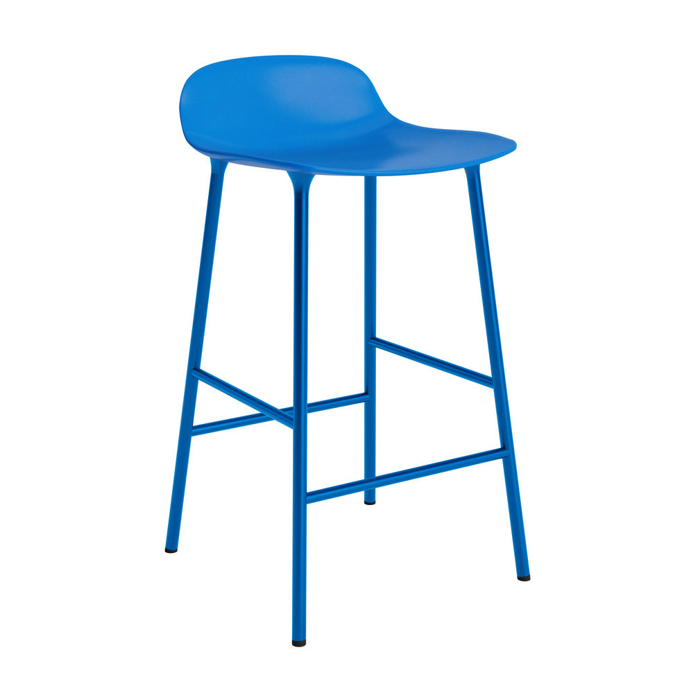 Form Stool 65 cm Steel, Bright Blue/Bright Blue Base