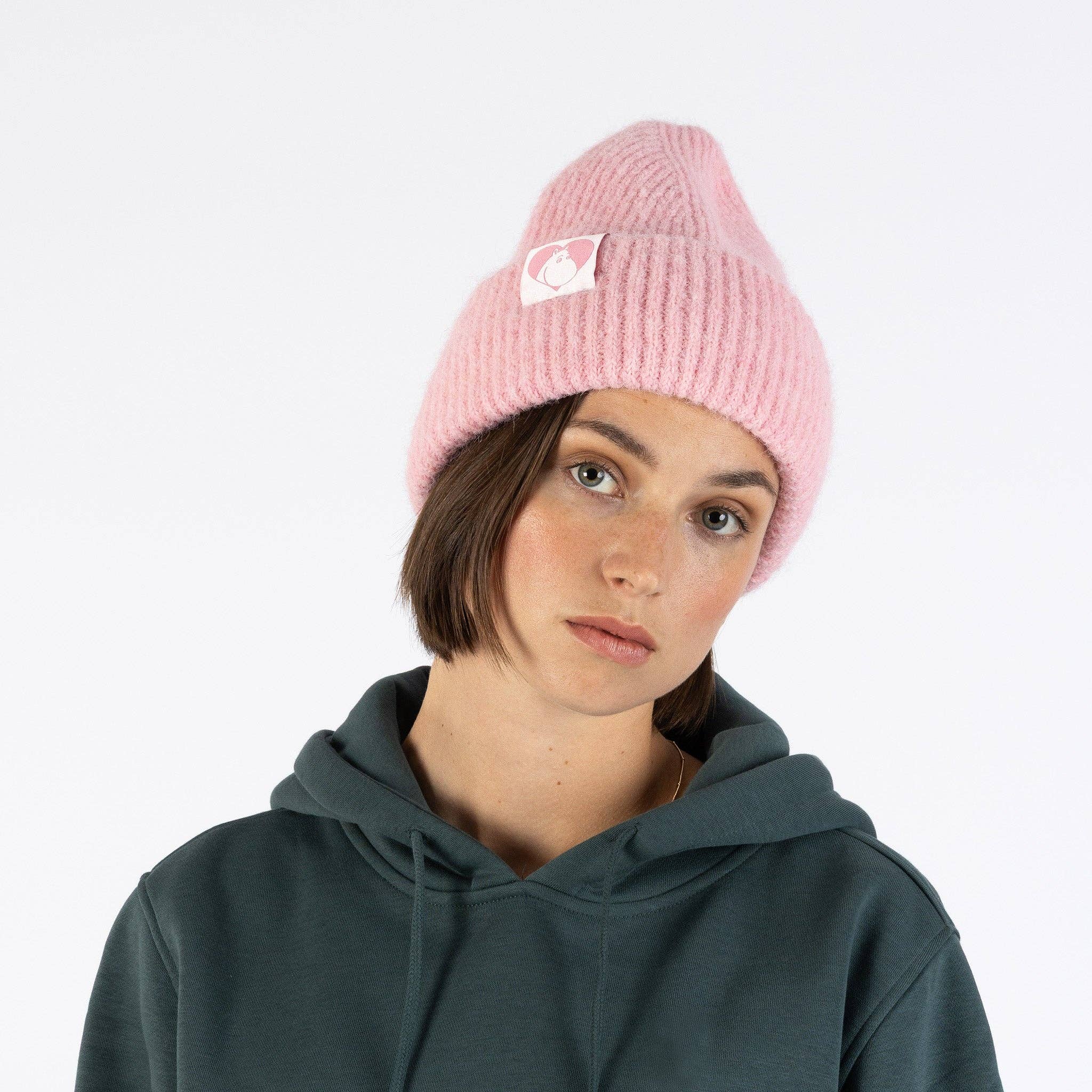 Moomintroll Fluffy Chunky Beanie, Pink