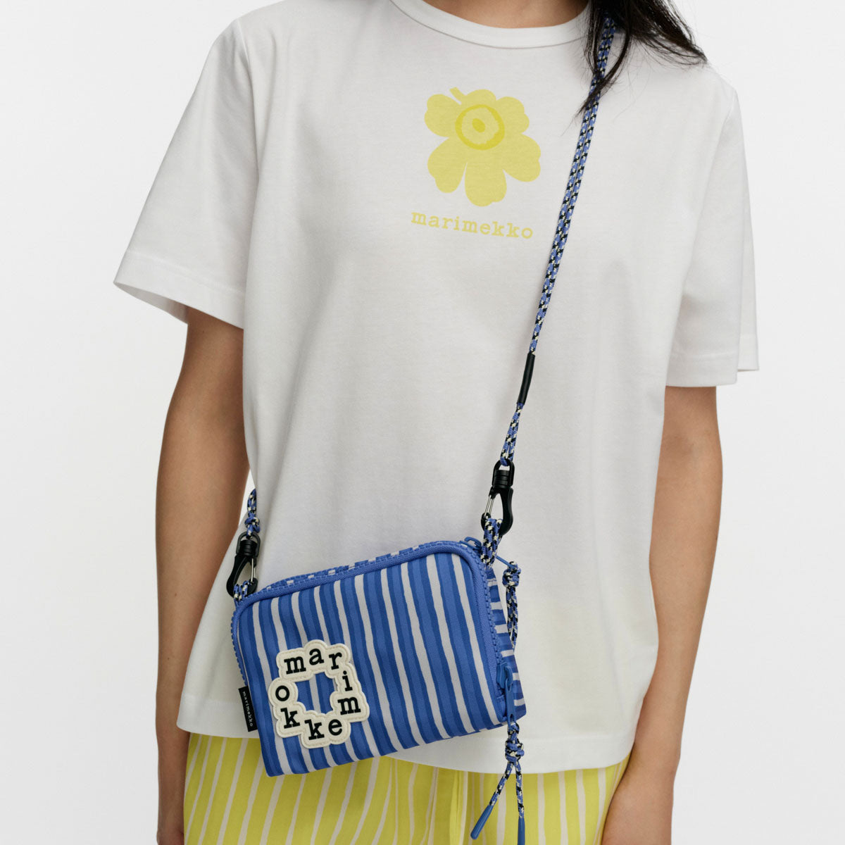 Marimekko unikko shoulder bag, blue