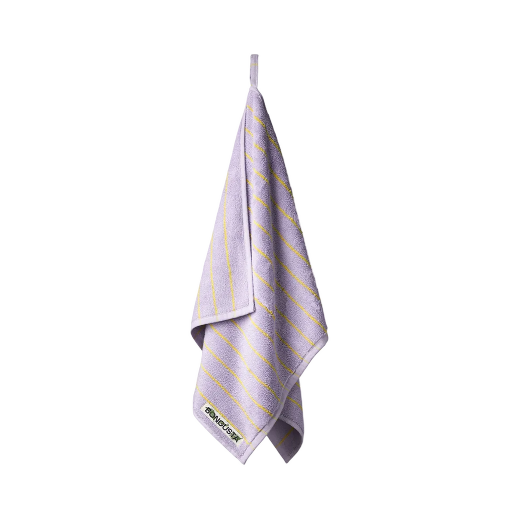 Naram Hand Towel, Lilac/Neon Yellow