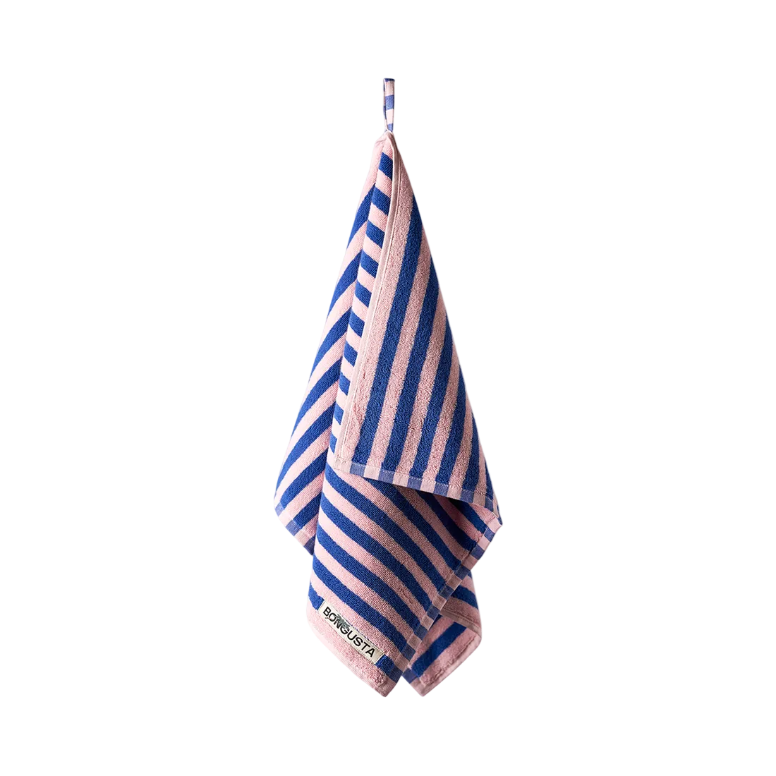 Naram Guest Towel, Blue/Rose