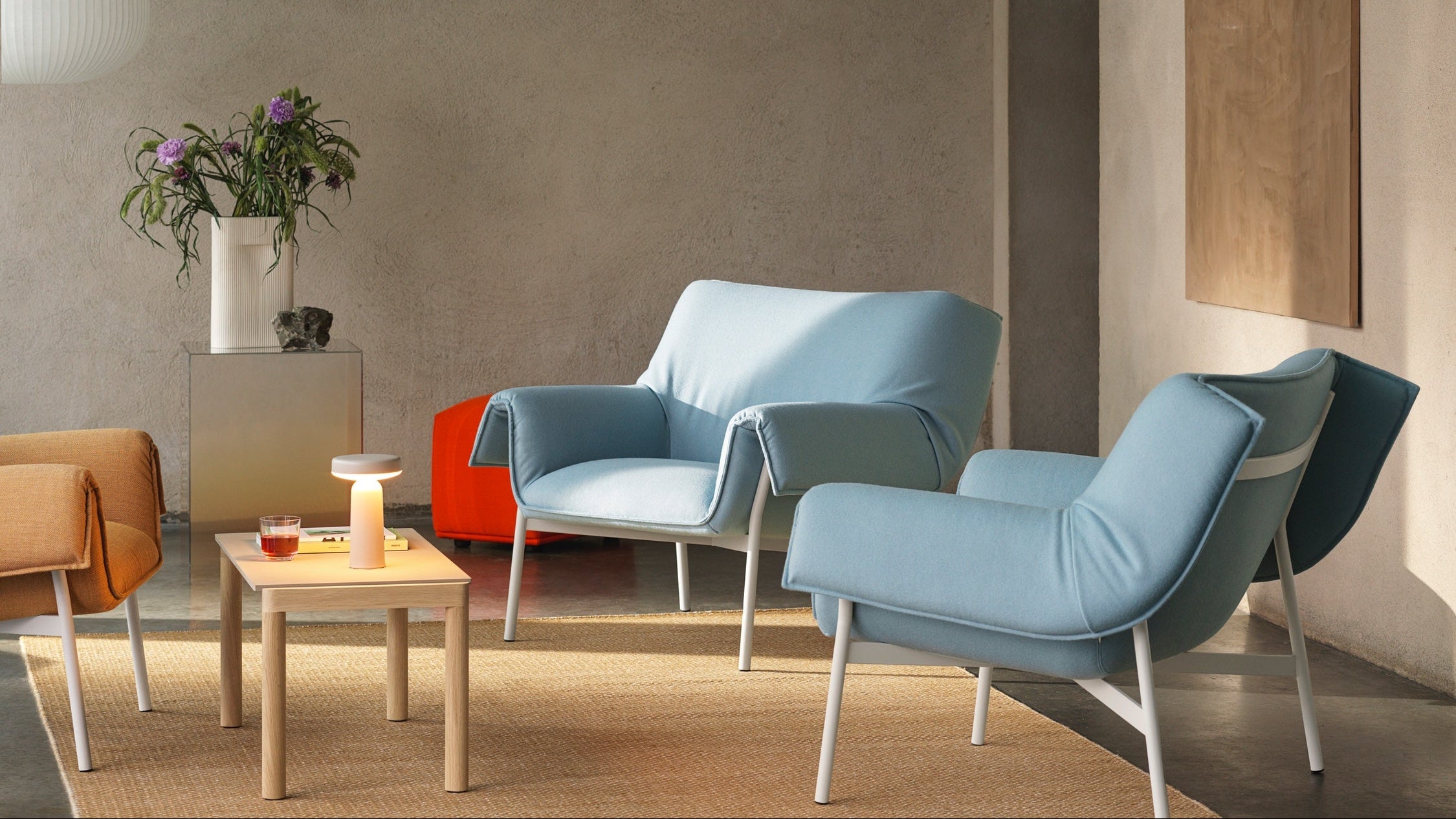 Wrap Lounge Chair, Ecriture 240, Grey Steel Base