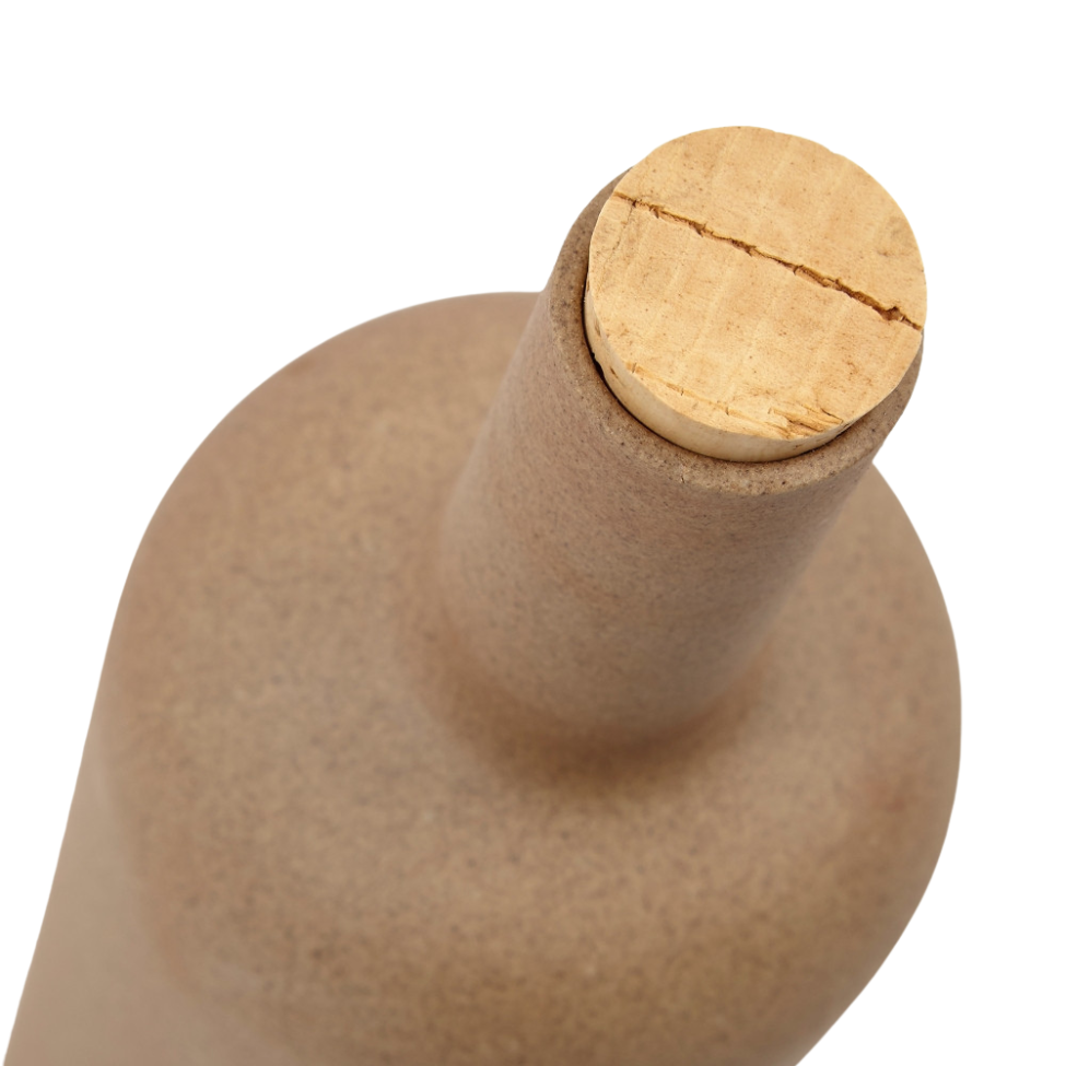 Hasami Porcelain Bottle, Brown