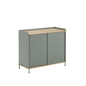 Enfold Sideboard, Tall, Oak/Dusty Green