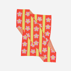 Flower Stripe Throw-Melon