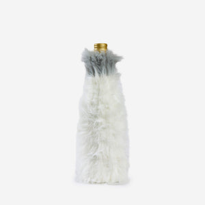 Faux Fur Bottle Sleeve | White