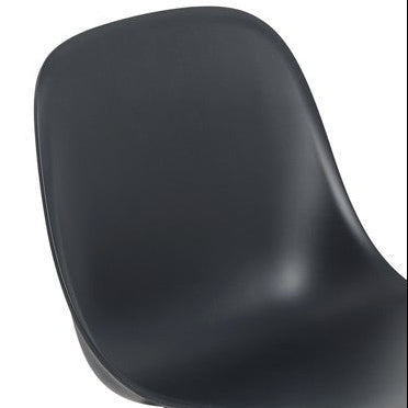 Fiber Outdoor Side Chair, Black