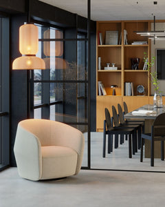 Fold Swivel Chair, Boli Bouclé