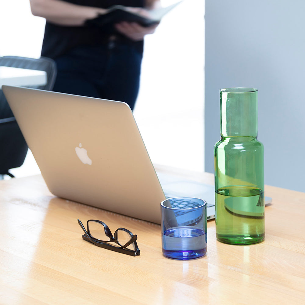 Duo Tone Glass Carafe, Green / Blue