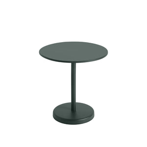 Linear Steel Café Table, Dark Green 27.6" x 28.7" Round