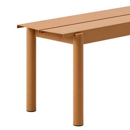 Linear Steel Bench, Burnt Orange 170cm