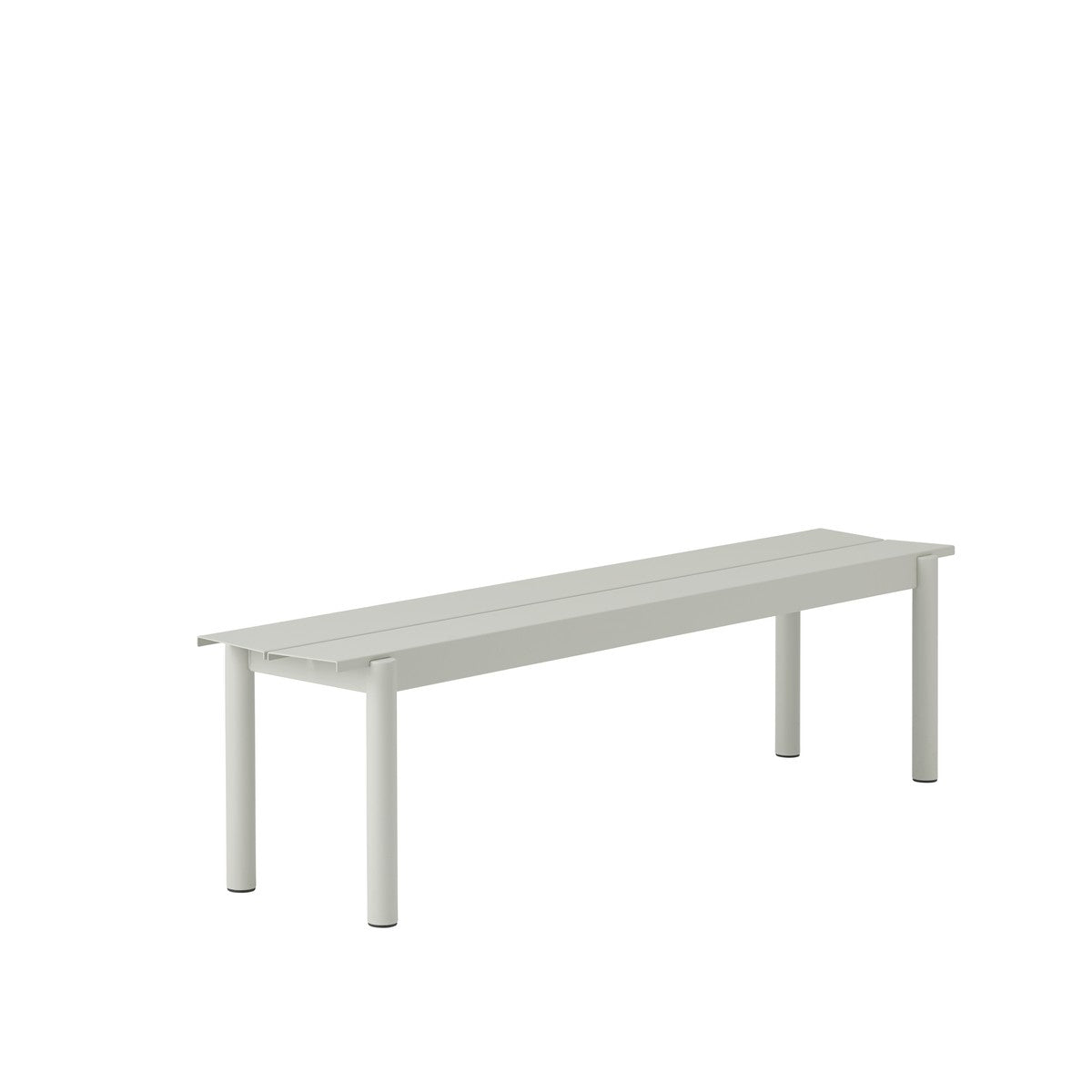 Linear Steel Bench, Grey, 170cm