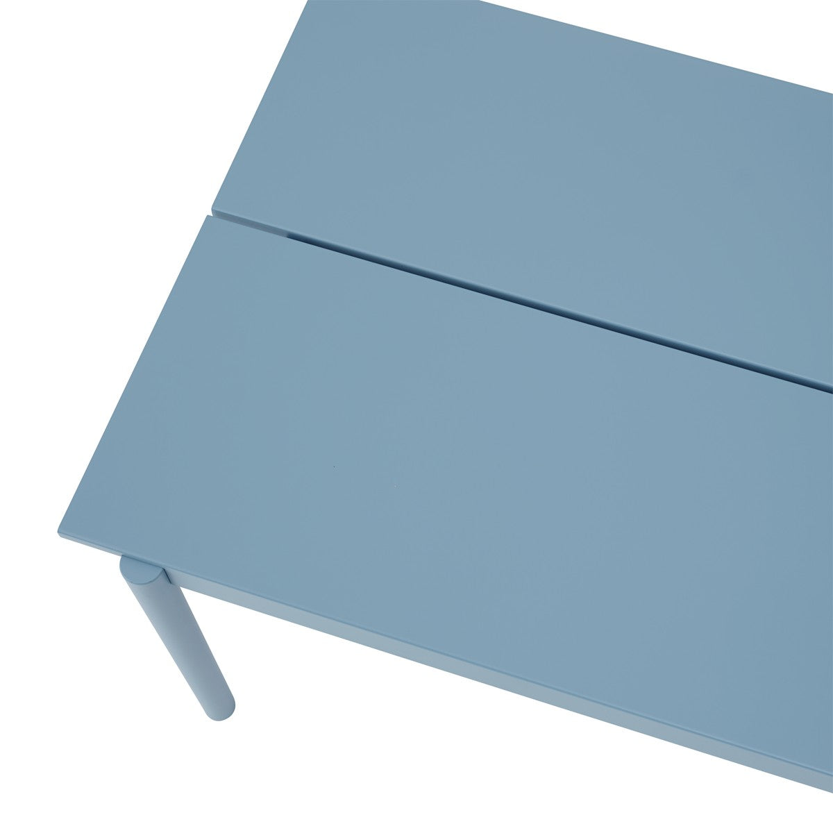 Linear Steel Table, Pale Blue 140cm