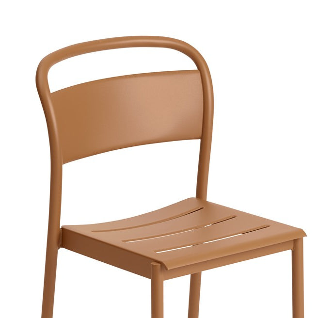 Linear Steel Side Chairs, Burnt Orange