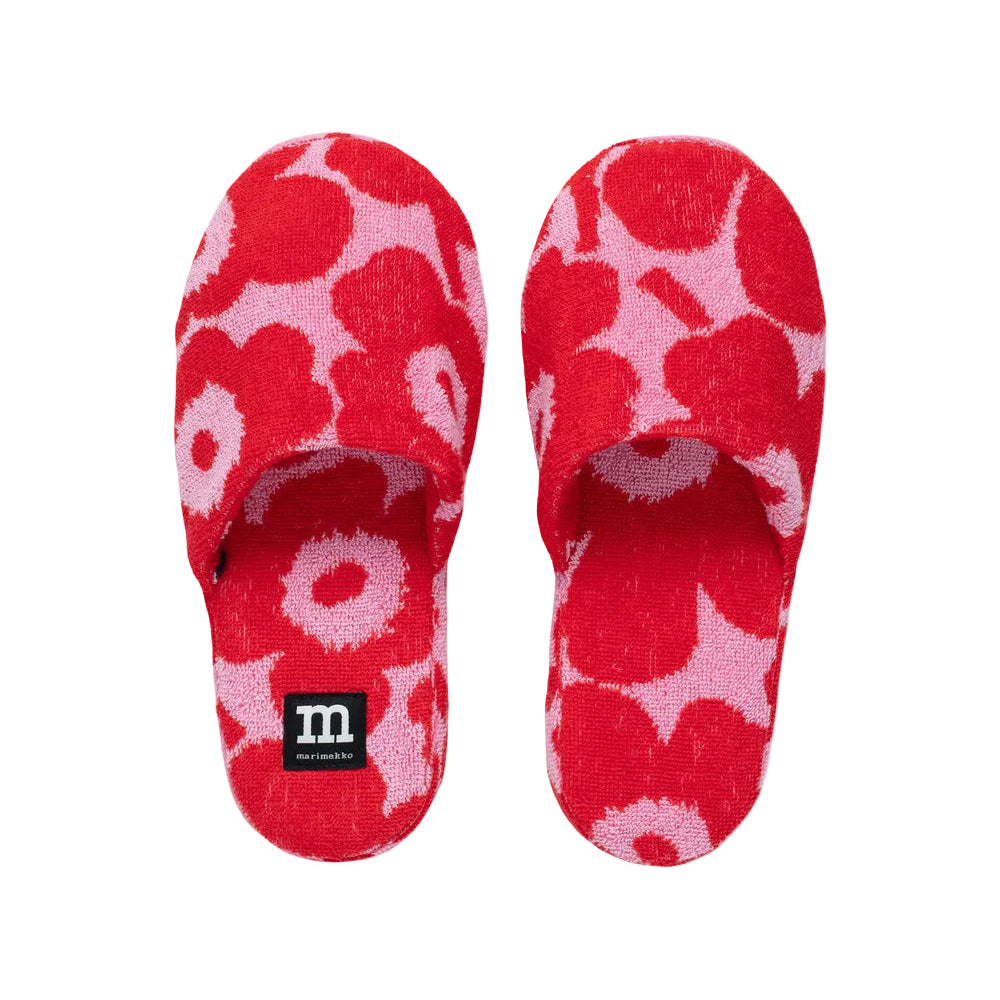 Mini Unikko Slippers, Pink and Red