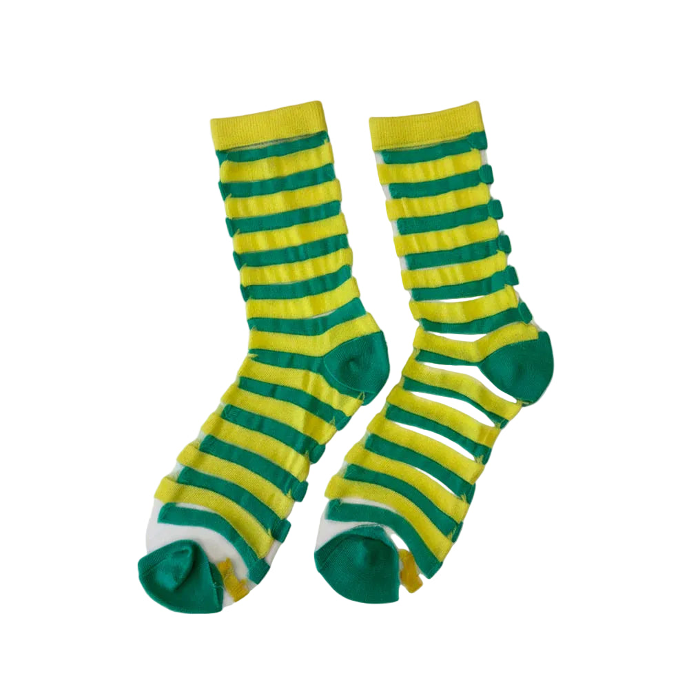 Sheer Socks, Zesty Lines