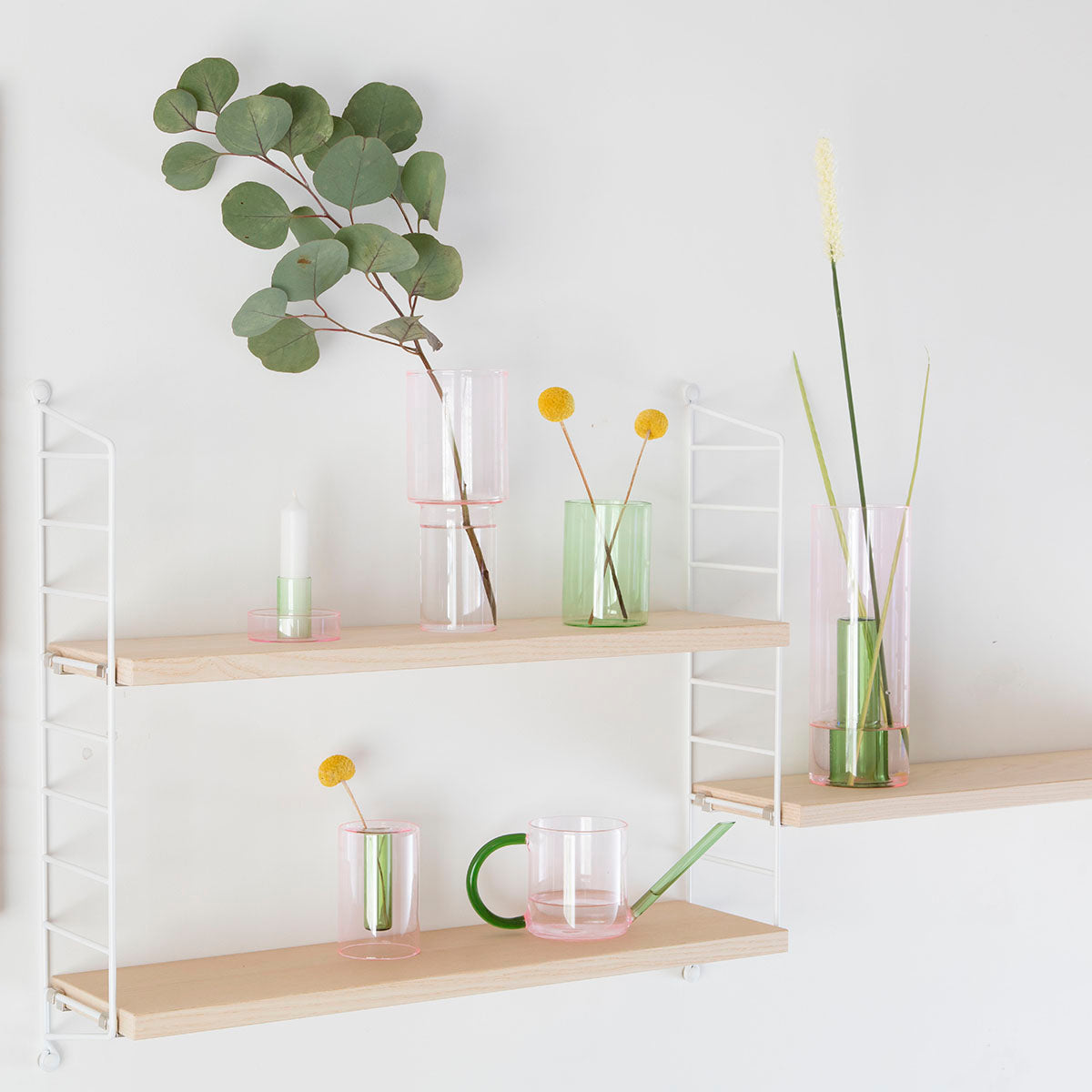 Reversible Glass Vase - Small - Pink / Green
