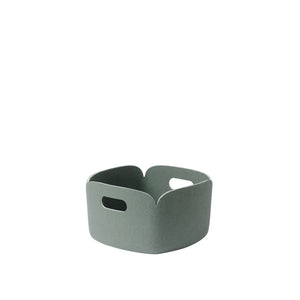 Restore Felt Square 11" Storage Basket, Dusty Green