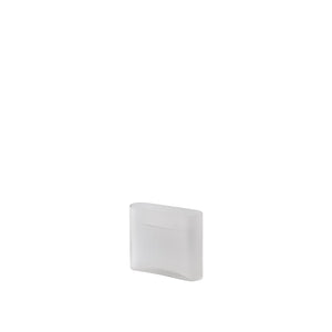 Ridge Vase Frosted, White, 6.7"