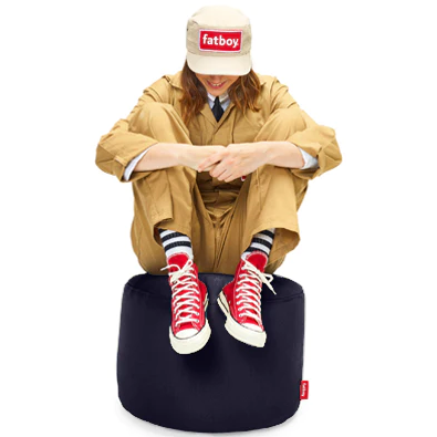 Point Outdoor Ottoman, Thunder Grey