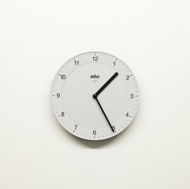 Braun Wall Clock, Small White