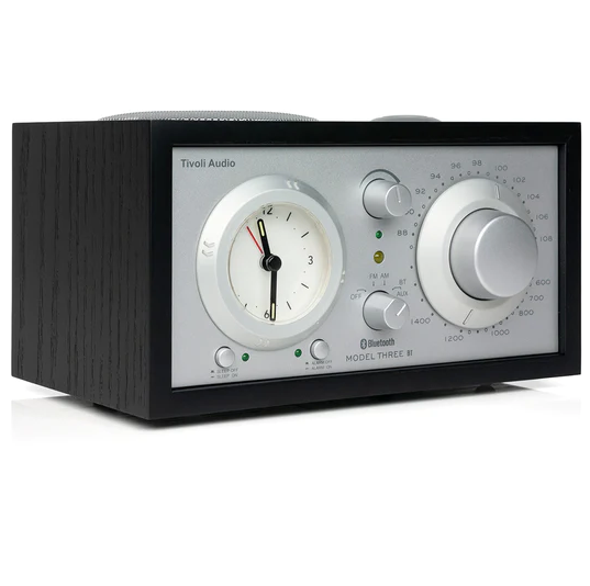 Model Three BT Clock Radio -  Black Ash / Silver