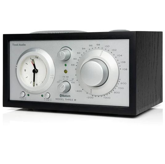 Model Three BT Clock Radio -  Black Ash / Silver