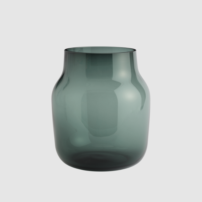 Silent Vase, Dark Green 7.8"