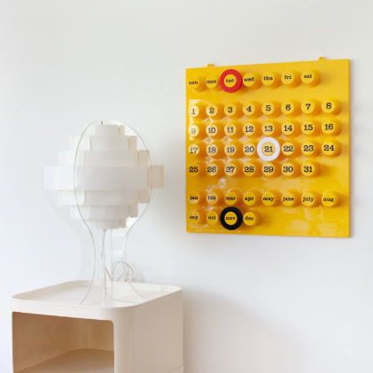 Ring a Date Calendar, Yellow