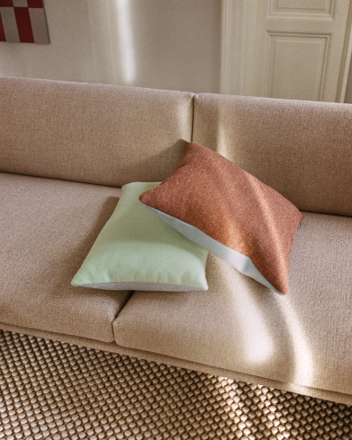 Mingle Cushion, Rose/Petroleum 17.7 X 17.7"