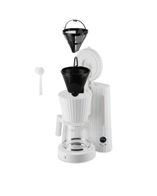 Plisse Coffee Machine, White