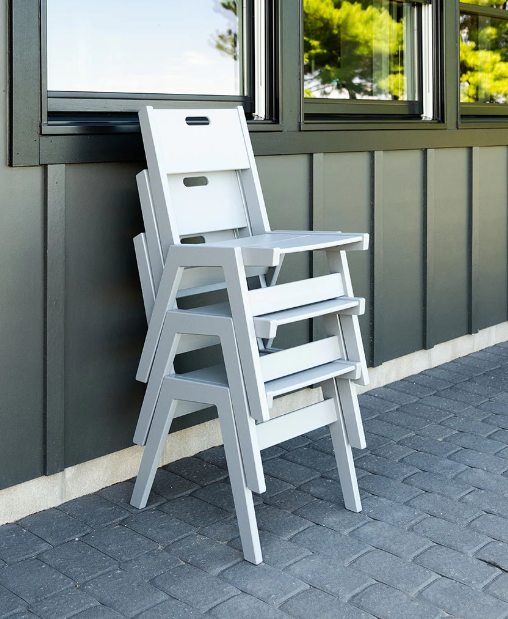 Alfresco Dining Chair, Solid Back, Leaf Green