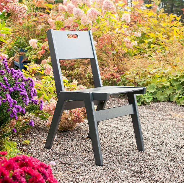 Alfresco Dining Chair, Solid Back, Leaf Green