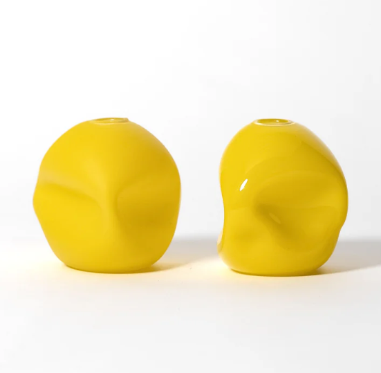Pebble Vase Medium 6", Buttercup Matte