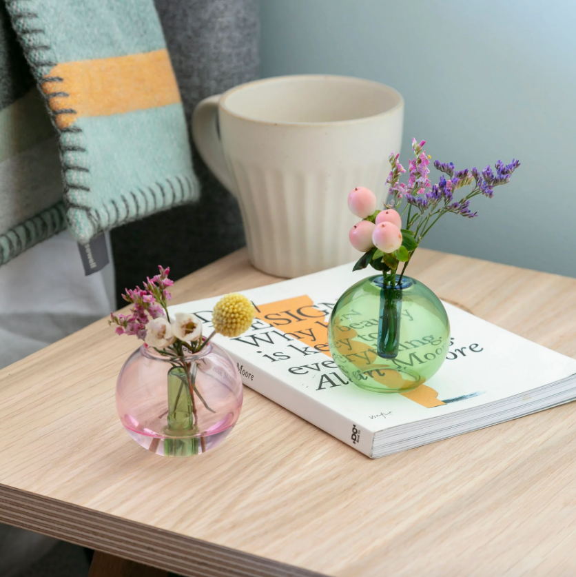 Bubble Vase, Mini, Green / Blue