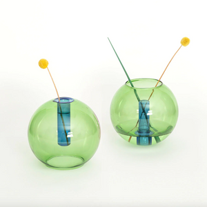 Bubble Vase - Med - Green / Blue