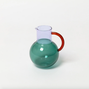 Pablo Glass Jug - Small - Teal Purple Amber