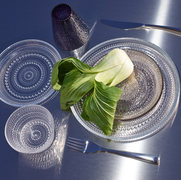 Kastehelmi Medium Plate 9.75” Clear