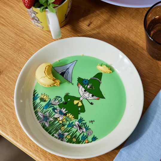 Moomin Plate 19cm, Snufkin Green