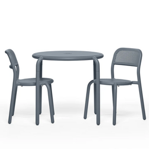 Toni Bistro Table Set + 2 chairs, Elephant Grey