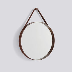Strap Mirror, Dark Brown 50cm
