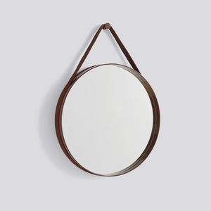 Strap Mirror, Dark Brown 50cm