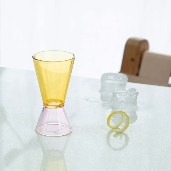 Duo tone, Cocktail Jigger, Yellow Pink