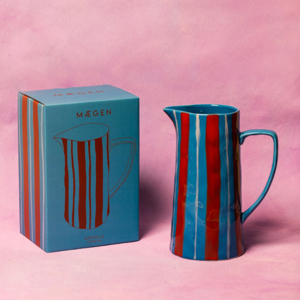 Jug, Light Blue/Red
